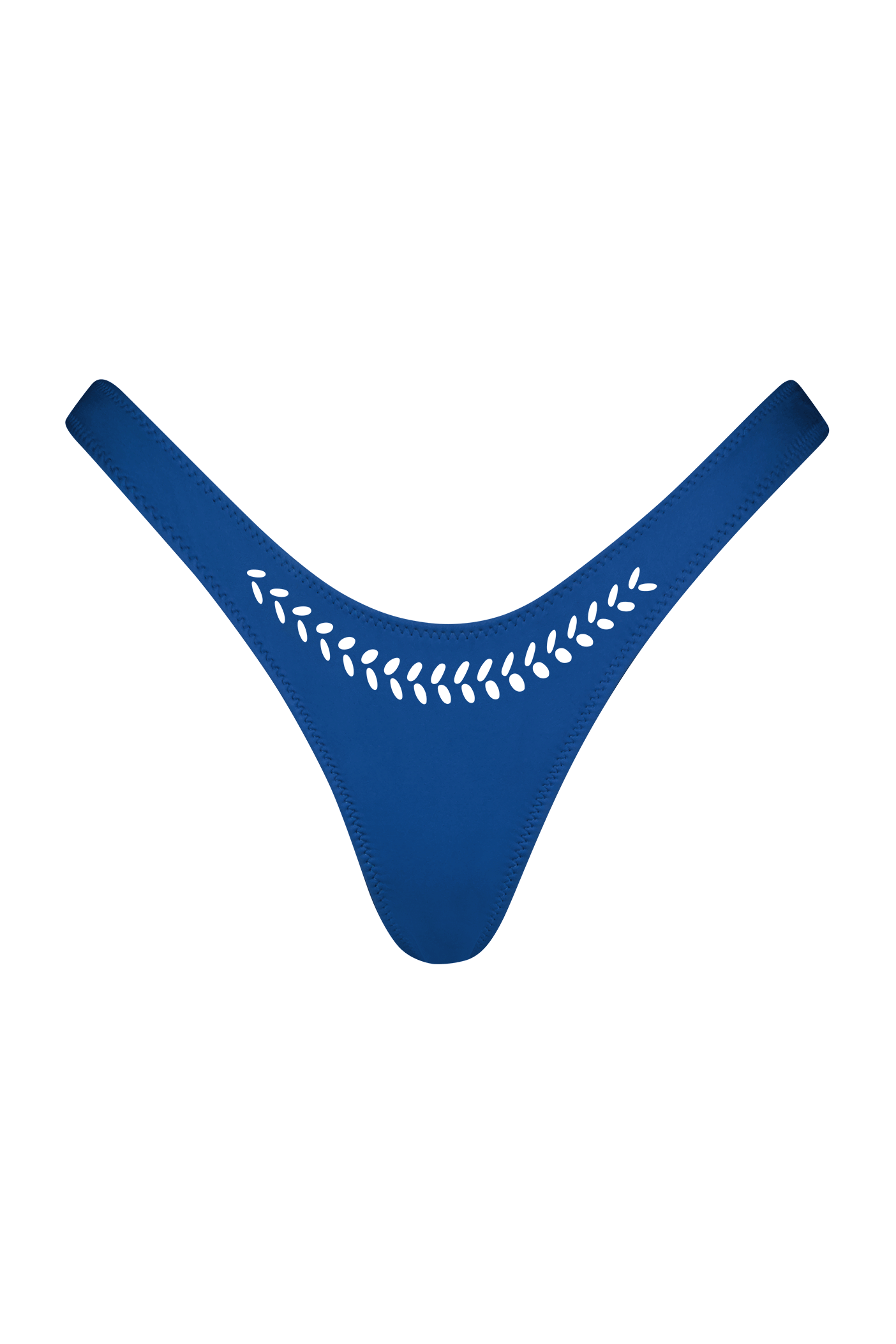 Discover elegance with Gigi C Bikinis Jaclyn Bottom, a blue thong featuring a curved waistband and exquisite laser cutouts for that perfect hint of allure.