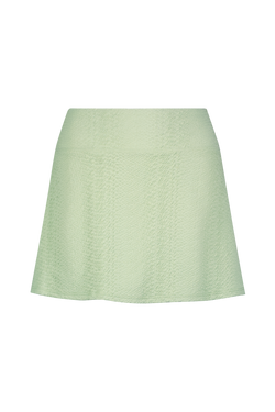 Jade Green Tennis Skirt in Faux Snakeskin Textured Fabric