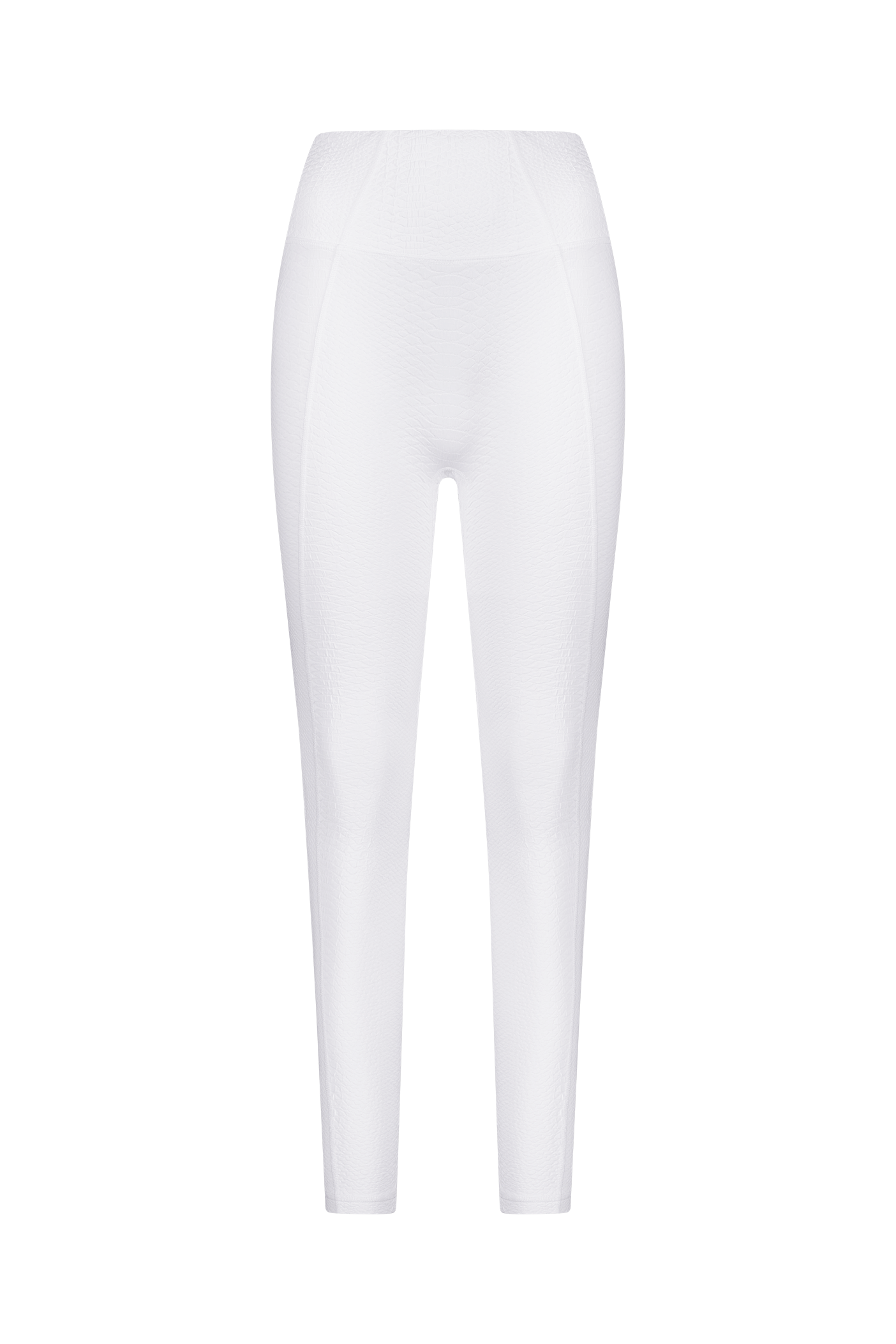 Textured White Sports Legging