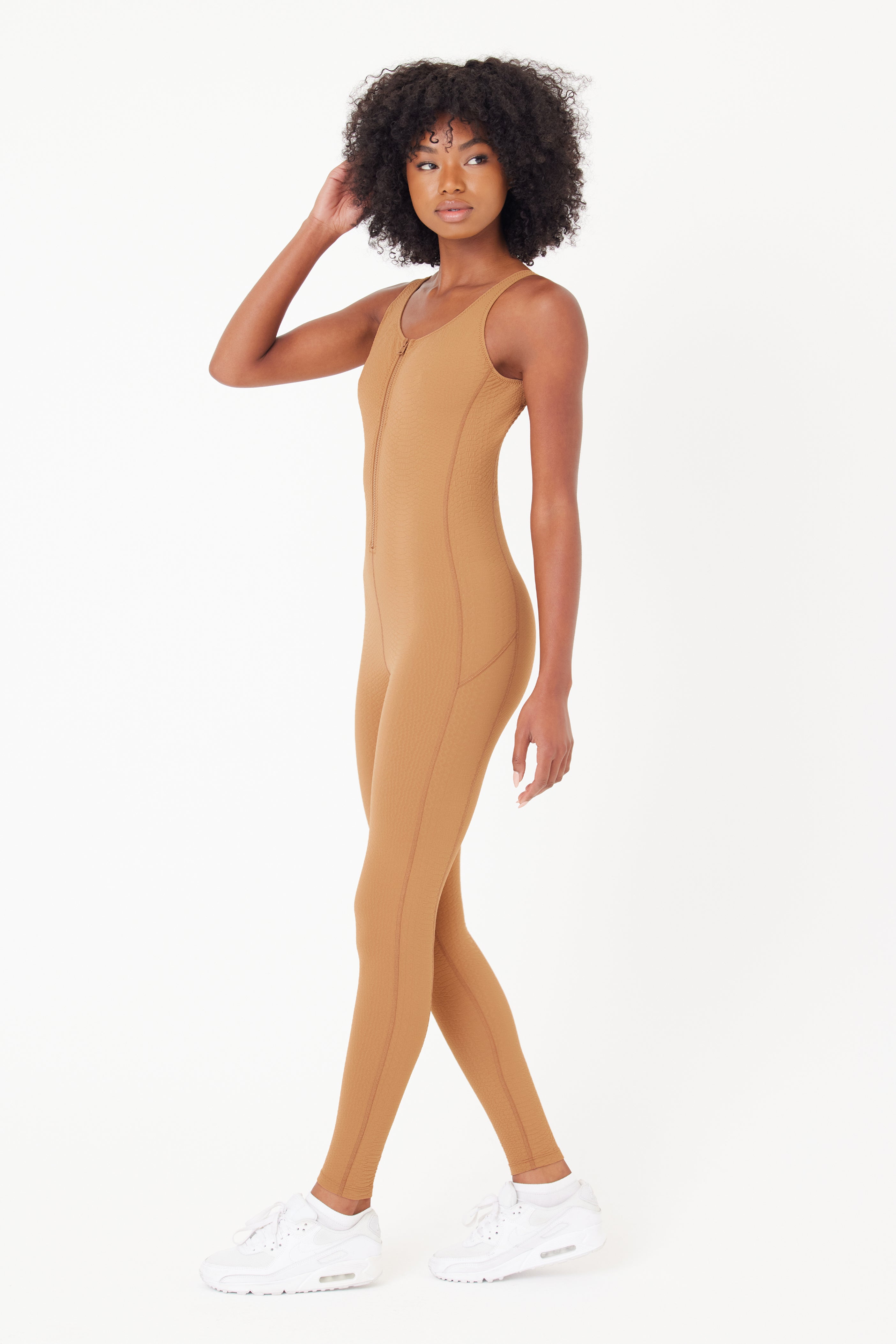 Camel Brown Sports Jumpsuit